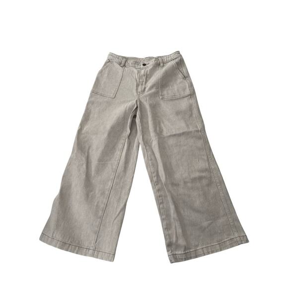 Universal Thread 28 Women’s Jeans Utility Wide Leg High Rise Tan Jeans 28R 6 - Picture 1 of 5